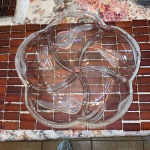 Vintage Flair Mikasa Crystal Divided Relish Tray 11", 5 parts West Germany